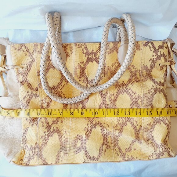 Chi Snake Leather Tote Purse - Picture 13 of 15